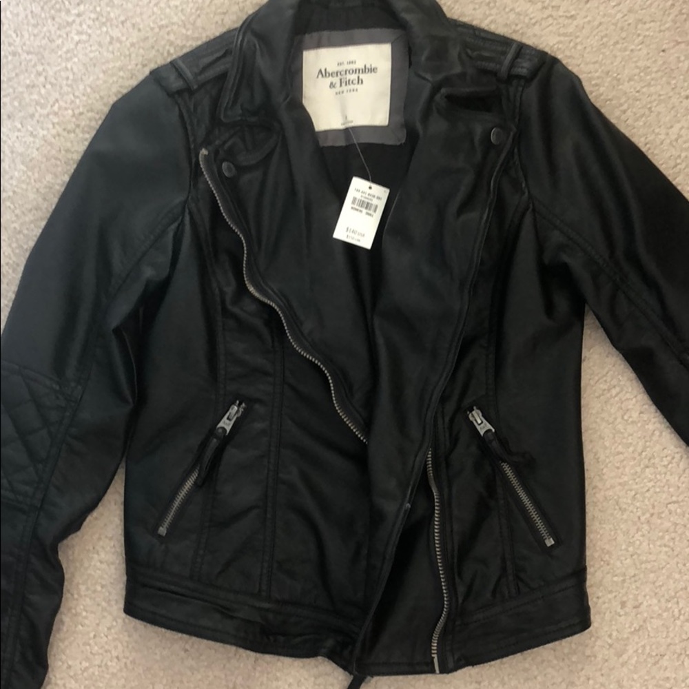 Abercrombie Fitch biker leather jacket